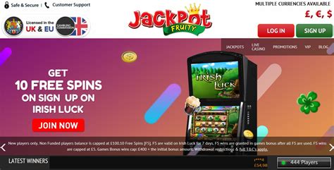 Jackpot fruity casino aplicação